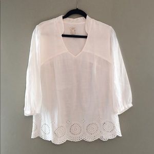 JCrew white great summer shirt!